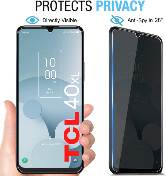 Tempered Glass TCL / Alcatel #9 = PRIVACY FOR ALL TCL / Alcatel phones