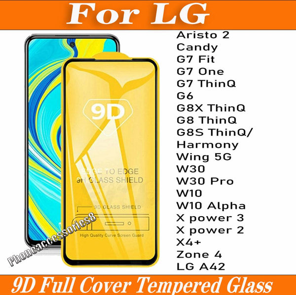 Tempered Glass LG #9 = For LG Aristo 2 Candy G7 Fit ThinQ G6 G8X G8 G8S Harmony Wing 5G W30