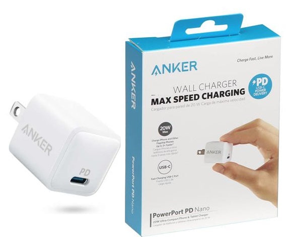Type C Charger #135 = ANKER USB-C POWER DRIVE 18W WALL CHARGER