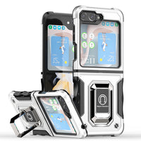 Samsung Case #105 = Samsung  Z Flip 5,4,3,2  OPTIMUM Magnetic Ring Stand Hybrid Case Cover