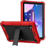 Tablet #123 = For Samsung Tough Tablet Strong Kickstand Hybrid Case Cover - Red