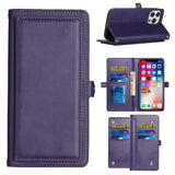 Samsung Case #57 = Wallet Premium PU Vegan Leather ID Multiple Card Holder Money with Lanyard Samsung Galaxy Note, S, A, J Series