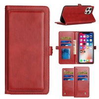 Samsung Case #57 = Wallet Premium PU Vegan Leather ID Multiple Card Holder Money with Lanyard Samsung Galaxy Note, S, A, J Series