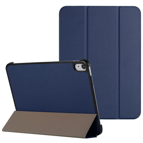 Tablet #201 = For Apple iPad Trifold Magnetic Closure PU Leather Case Cover  blue