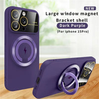 iPhone Case #172 = Magnetic Phone Case Soft TPU Matte Cover purple for iPhone