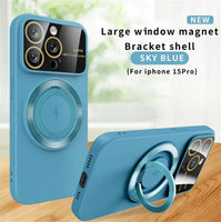 iPhone Case #174 = Magnetic Phone Case Soft TPU Matte Cover blue for iPhone