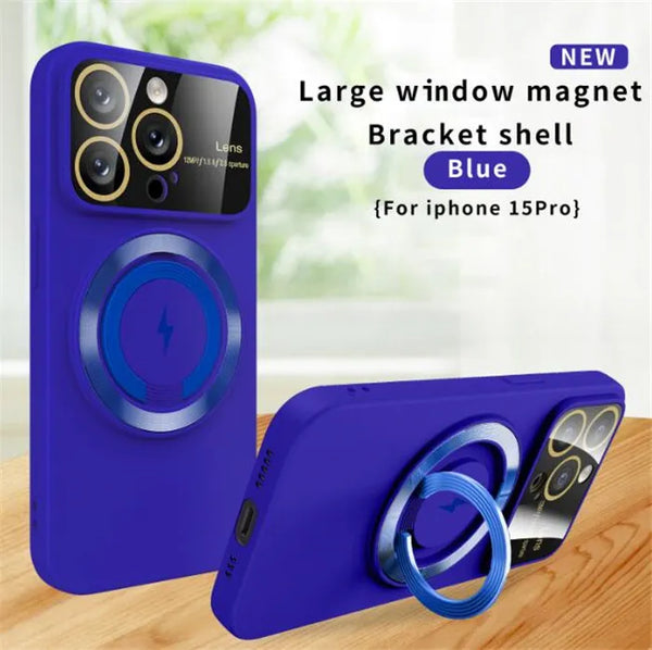 iPhone Case #176 = Magnetic Phone Case Soft TPU Matte Cover dark blue for iPhone