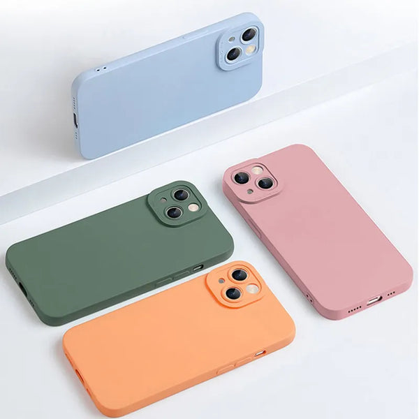 iPhone Case #190 = silicon color Bumper 0.5mm Case Cover iPhone 16,15,14, 13, 12, 11, Pro, Max, Mini, XS Mas, XR, X/s, 8+,8, 7+, 7, 6+, 6, SE2, SE, 5, 5S, 5C, 4/s