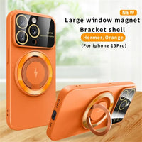 iPhone Case #171 =Magnetic Phone Case Soft TPU Matte Cover orange for iPhone