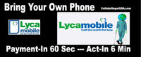 BYOP #6 = LycaMobile Hotspot Prepaid $20 Plan 3 GB Data + Sim Card + New Number