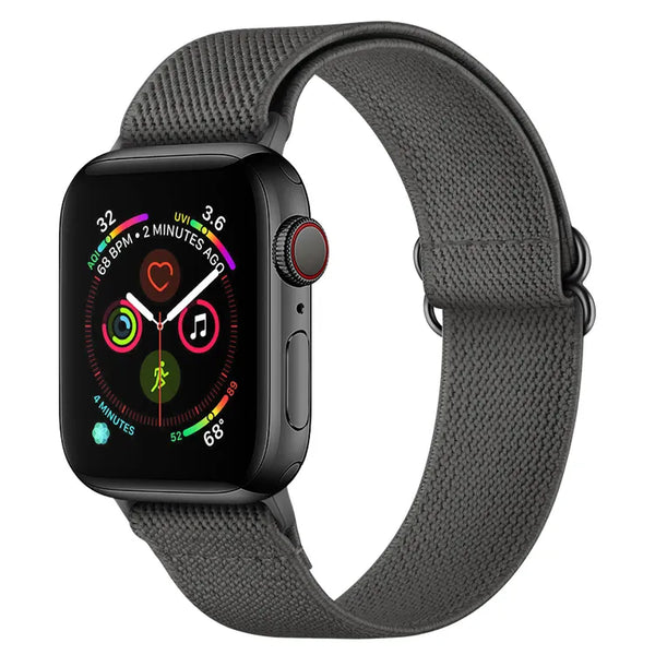 iWatch Accessories #211 = Polyester Watch gray Band For Apple 38mm, 40mm, 42mm, 44mm, 45mm, 49mm,