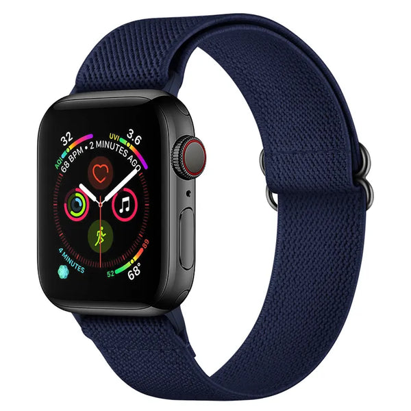 iWatch Accessories #214 = Polyester Watch dark blue Band For Apple 38mm, 40mm, 42mm, 44mm, 45mm, 49mm,