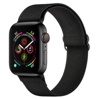 iWatch Accessories #206 = Polyester Watch black Band For Apple 38mm, 40mm, 42mm, 44mm, 45mm, 49mm,