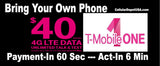 BYOP = T-Mobile $65 Unlimited usa, mex, canand Talk, Text, Web + 15GB Hotspot, & Sim Kit & New Number