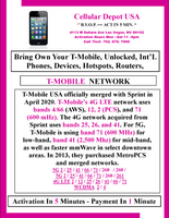 BYOP = T-Mobile $25 Vegas Unlimited Talk, Text, 8GB 5G, 4G LTE Web & Sim Kit & New Number