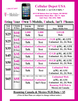 BYOP = T-Mobile $65 Unlimited usa, mex, canand Talk, Text, Web + 15GB Hotspot, & Sim Kit & New Number