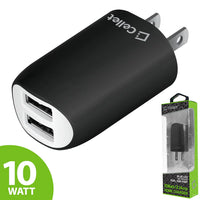 Charger Power Adapter #186 = 10 Watt/2.1 Amp Dual USB Home Charger