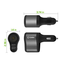 Charger Power Adapter #222 = 3 in 1 Car Charger with 2 USB Ports and 1 Car Socket Lighter Adapter