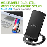 Wireless Charger #206 = Wireless Charging Pad, Adjustable Dual Coil Wireless Charging Stand