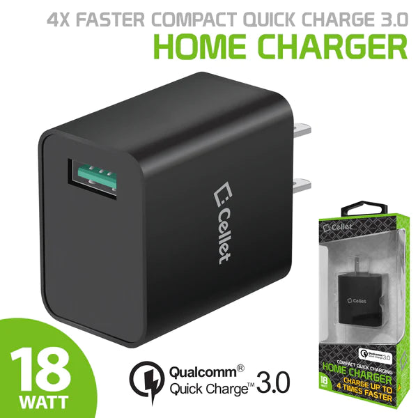 Charger Power Adapter #191 = 4x Faster Compact Quick charge 3.0 Home Charger