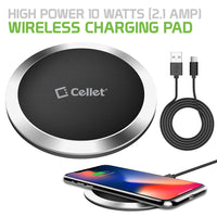 Wireless Charger #207 = Wireless Charging Pad, High Power 10 Watts (2.1 Amp) Ultra-Slim Wireless Charging Pad