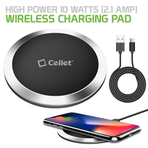 Wireless Charger #207 = Wireless Charging Pad, High Power 10 Watts (2.1 Amp) Ultra-Slim Wireless Charging Pad