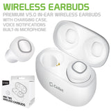 Bluetooth #13 =  Wireless Earbuds, Premium V5.0 In-Ear Wireless Earbuds with Charging case, Voice Notifications and Built-in Microphone