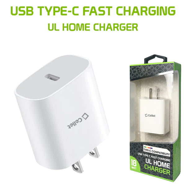 Charger Power Adapter #183 = USB-C PD Home Charger, 18 Watt Type-C Home Charger