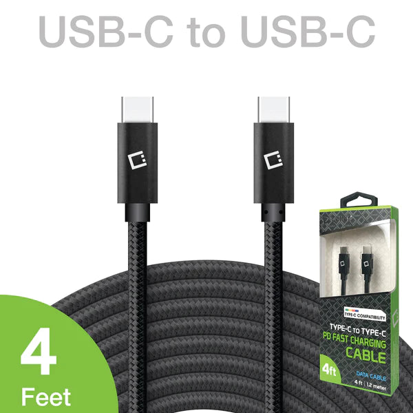 Type C Charger #36 = USB-C Charging Cable, 4ft. USB-C to USB-C Fast Charging and Data Sync Cable