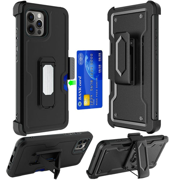 iPhone Case #38 = CARD Holster with Kickstand Clip Hybrid Case Cover iPhone 14, 13, 12, 11, Pro, Max, Mini, XS Mas, XR, X/s, 8+,8, 7+, 7, 6+, 6, SE2, SE, 5, 5S, 5C, 4/s