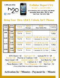 H2o Wireless 1yr $150 Unlimited Int'l Talk, Text & 3GB Data + Sim Kit + New Number