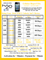 BYOP = H2o Wireless $30 = 5¢ Talk & Text, 10¢/ MB Data + Sim Kit + New Number