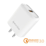 Charger Power Adapter #172 = QC 3.0 Combo (Wall Adapter Single Port + Single HQ Cable) TPE 1.5M / 5 FTFor USB to Type C