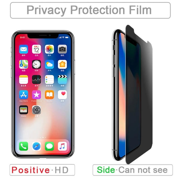 Privacy Tempered Glass #10 = Iphone 15,14, 13,12,11, XS Max, 8+,7+,6s+,5,4 Series