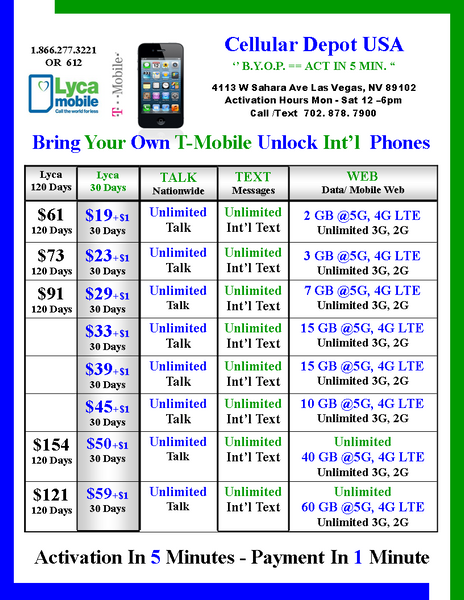 LycaMobile $90 for 4 Month = $29 Unlimited Talk & Text, 5GB Plan +