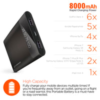 Power Bank #31 = Dual USB Portable Battery Pack with Digital Battery Indicator