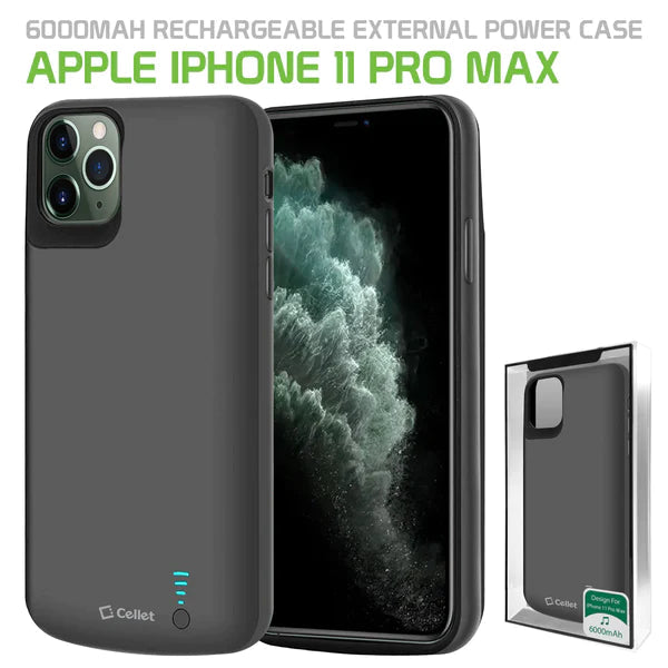 Power Bank #93 =  Apple iPhone 11 portable 6000mAh Heavy Duty Rechargeable External Power Case, Extended Battery Charging Case Compatible to Apple iPhone 11 Pro Max