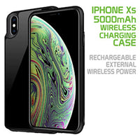 Power Bank #82 = iPhone XS & X Battery Case, 5000mAh Rechargeable Wireless Power Case for Apple iPhone XS & X