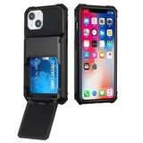 Phone Case #71 = Business Multiple Card Holder (Upto 5 Cards) Shockproof Hybrid Case Cover iPhone 14, 13, 12, 11, Pro, Max, Mini, XS Mas, XR, X/s, 8+,8, 7+, 7, 6+, 6, SE2, SE, 5, 5S, 5C, 4/s