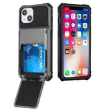 Phone Case #71 = Business Multiple Card Holder (Upto 5 Cards) Shockproof Hybrid Case Cover iPhone 14, 13, 12, 11, Pro, Max, Mini, XS Mas, XR, X/s, 8+,8, 7+, 7, 6+, 6, SE2, SE, 5, 5S, 5C, 4/s