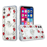 iPhone Case #95 = Full Diamond with Ornaments Hard TPU Case