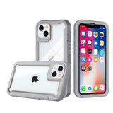 iPhone Case #105 = Transparent Shockproof Bumper 3in1 Hybrid Case Cover for iPhone