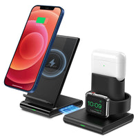 Wireless Charger #11 =  3 in 1 Wireless Charging Stand with iWatch and AirPods