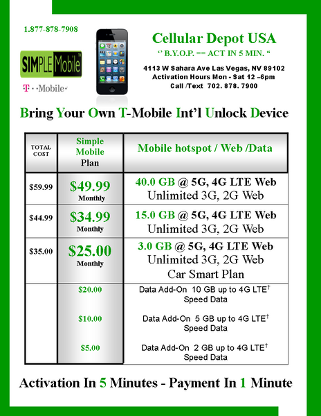 BYOP = Go Smart Hotspot Prepaid $45 = 20 GB Hotspot + New Number + Tab –  Cellular Depot USA