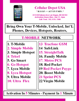 BYOP = T-Mobile $50 Unlimited Talk, Text, 5G, 4G LTE Web & Sim Kit & New Number