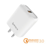 Charger Power Adapter #175 = QC 3.0 Fast Charging Single Black Wall Adapter High Performance
