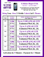 BYOP #11 = Ultra Mobile Hotspot $50 Plan 40GB 5G, 4G LTE Data  + New Number + ipad hotspot Sim Card