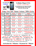 BYOP = Net10 $65 Verizon Unlimited Talk, Text, Data, 10gb Hotspot + Sim Card + New Number