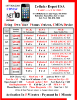 BYOP = Net10 $60 Verizon Unlimited Talk, Text & 40GB Data + Sim Card + New Number