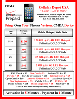 BYOD #1 =  Verizon Wireless Hotspot $100 150 GB @5G, 4G LTE + Sim Kit + New Number + Password